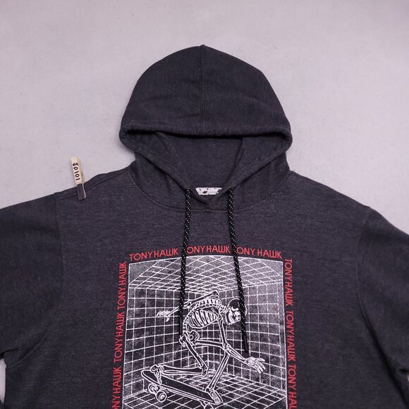 Hawk Casual Pullover Long Sleeve Hoodie Mens Size Medium M Gray - Picture 1 of 10